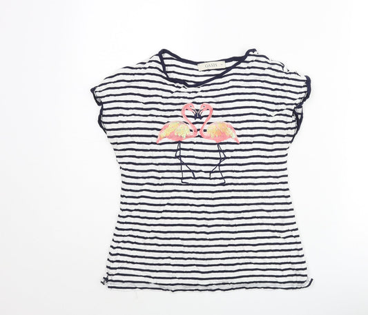 Womens UK Size XS Oasis Blue Basic T-Shirt