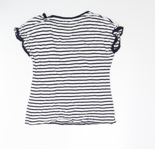 Womens UK Size XS Oasis Blue Basic T-Shirt