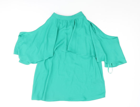Womens UK Size 10 Coast Green Basic Blouse