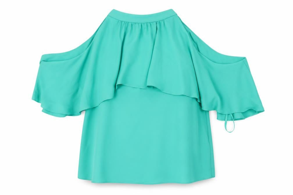 Womens UK Size 10 Coast Green Basic Blouse