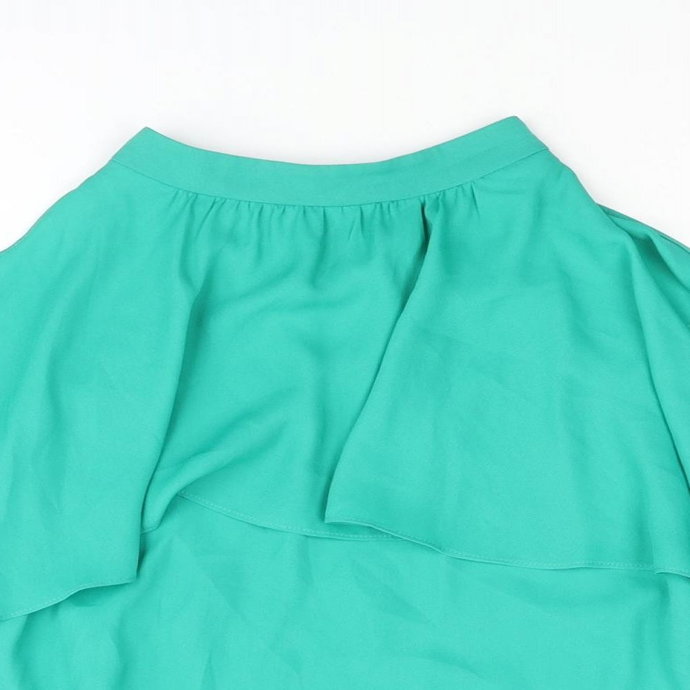 Womens UK Size 10 Coast Green Basic Blouse