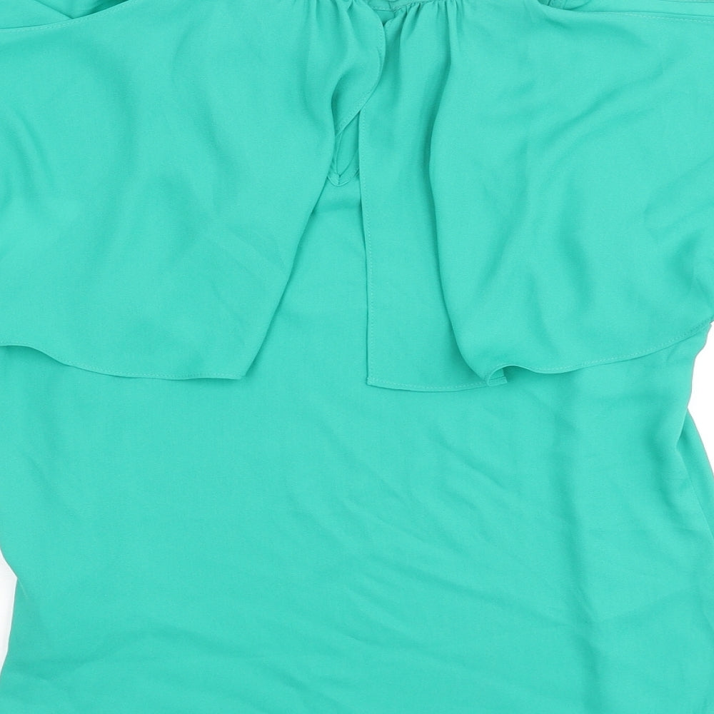 Womens UK Size 10 Coast Green Basic Blouse