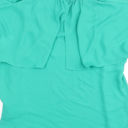 Womens UK Size 10 Coast Green Basic Blouse