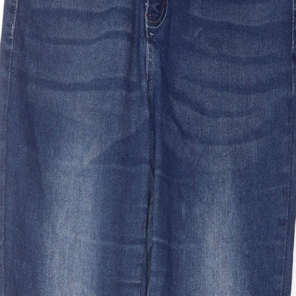 Be-Girl Womens Blue Cotton Skinny Jeans Size 30 in L29 in Regular Button