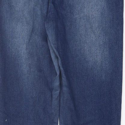 Be-Girl Womens Blue Cotton Skinny Jeans Size 30 in L29 in Regular Button
