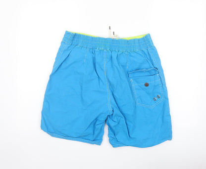 Polo Ralph Lauren Girls Blue Cotton Bermuda Shorts Size M L7 in Regular Drawstring - Swim Shorts