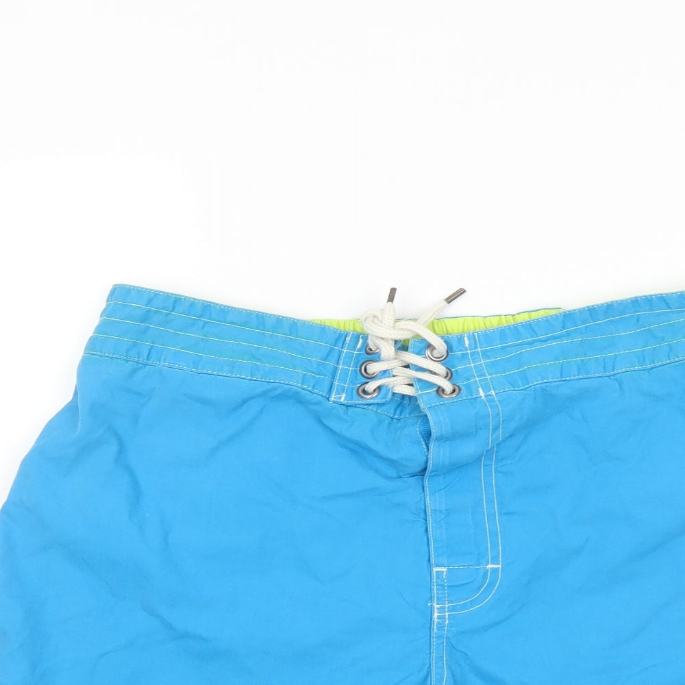 Polo Ralph Lauren Girls Blue Cotton Bermuda Shorts Size M L7 in Regular Drawstring - Swim Shorts