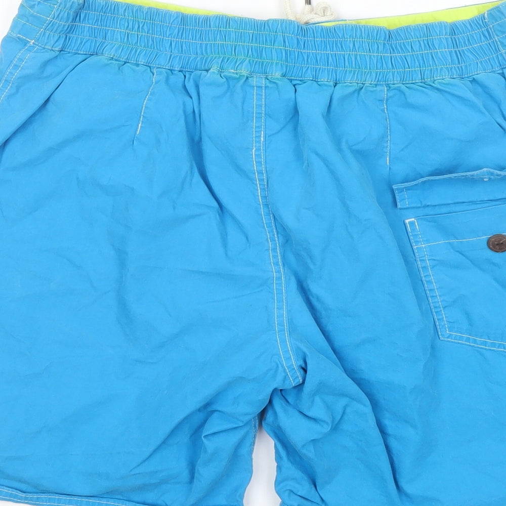 Polo Ralph Lauren Girls Blue Cotton Bermuda Shorts Size M L7 in Regular Drawstring - Swim Shorts
