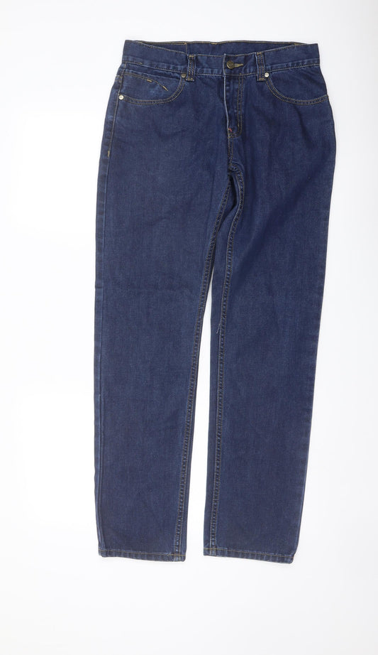 Mens UK Size 30 in SCG Regular Fit Straight Blue Jeans