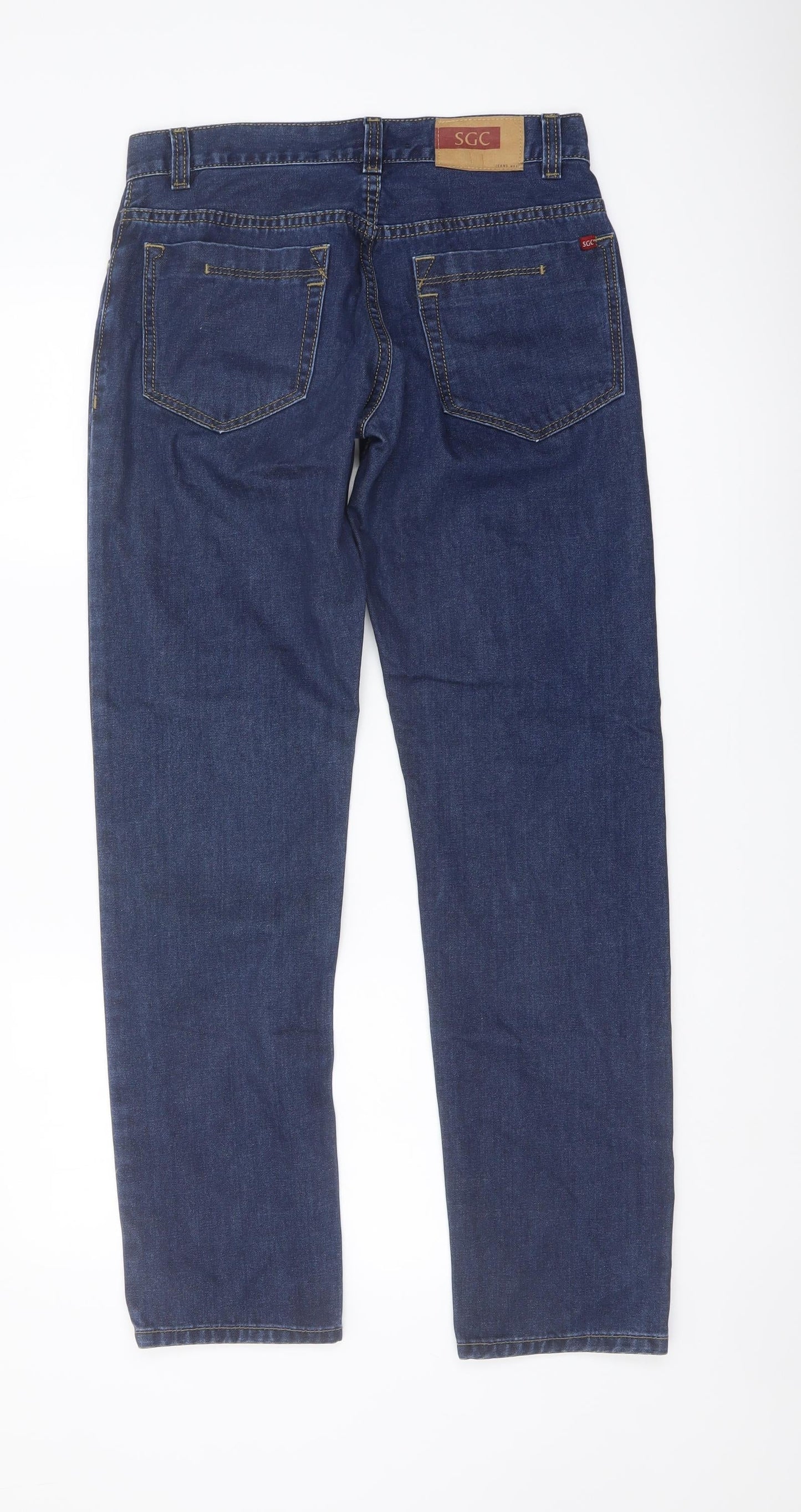 Mens UK Size 30 in SCG Regular Fit Straight Blue Jeans