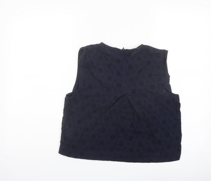 Womens UK Size S Zara Blue Basic Blouse