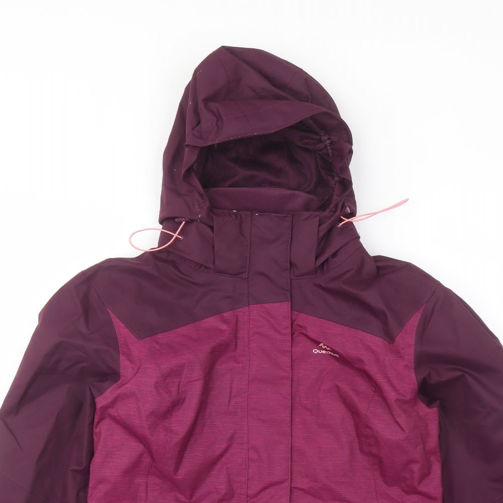 Womens UK Size M Quechua Purple Rain Coat