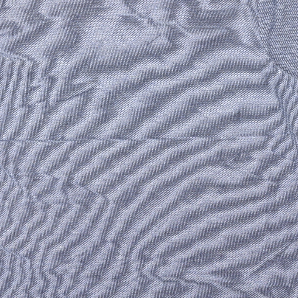 Marks and Spencer Mens Blue Cotton T-Shirt Size L Crew Neck