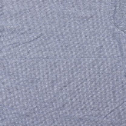 Marks and Spencer Mens Blue Cotton T-Shirt Size L Crew Neck