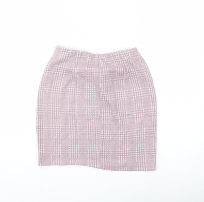 ASOS Womens Purple Plaid Polyester Mini Skirt Size 6
