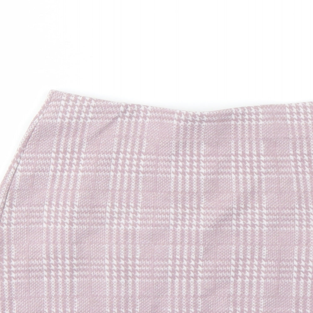 ASOS Womens Purple Plaid Polyester Mini Skirt Size 6