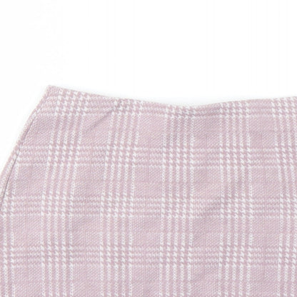 ASOS Womens Purple Plaid Polyester Mini Skirt Size 6