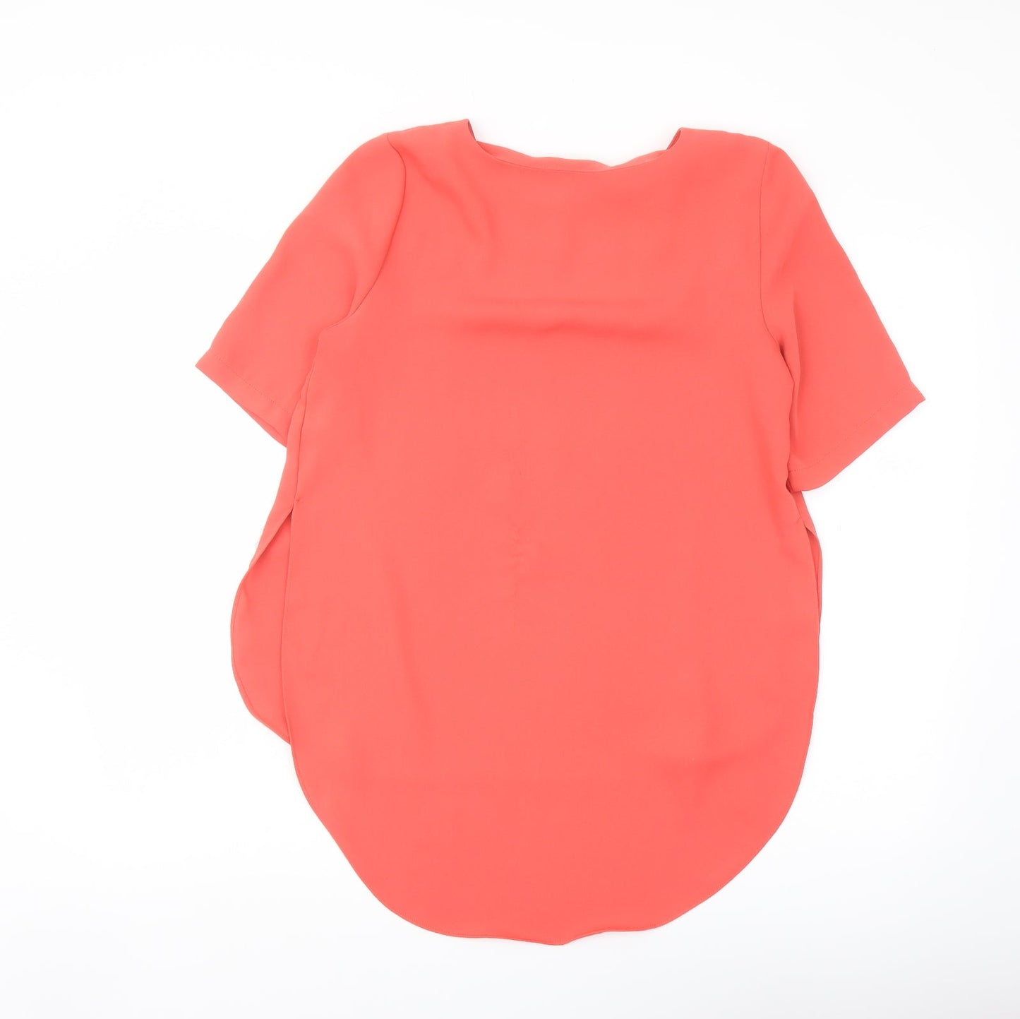 Womens UK Size 8 Topshop Orange Basic Blouse