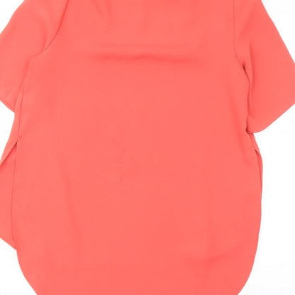 Womens UK Size 8 Topshop Orange Basic Blouse