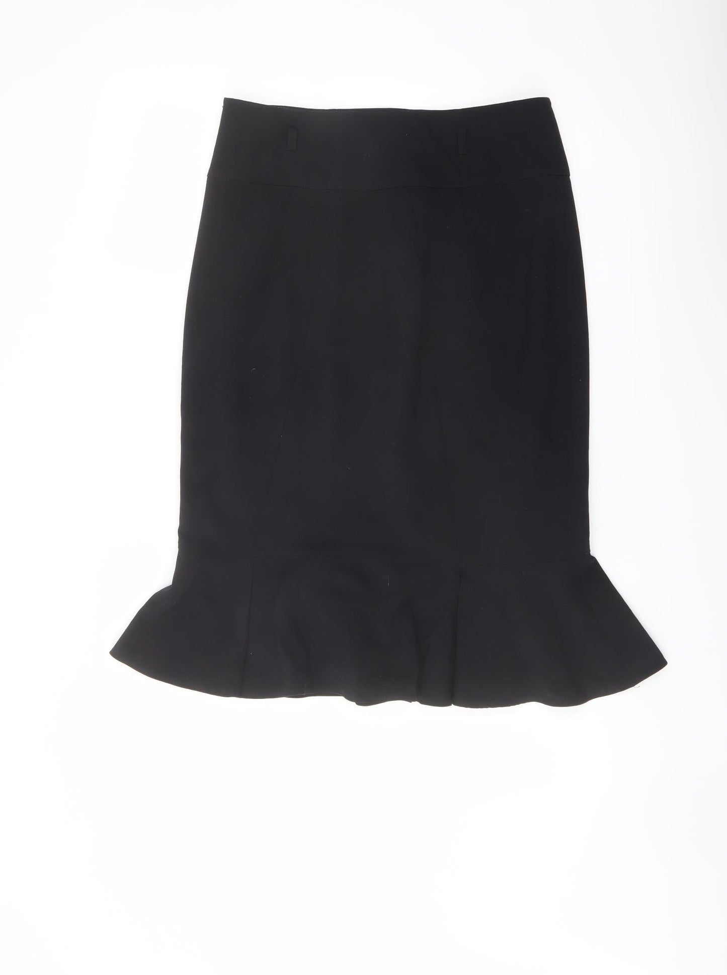 Marks and Spencer Womens Blue Polyester Flare Skirt Size 12 Zip