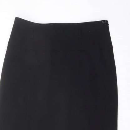 Marks and Spencer Womens Blue Polyester Flare Skirt Size 12 Zip