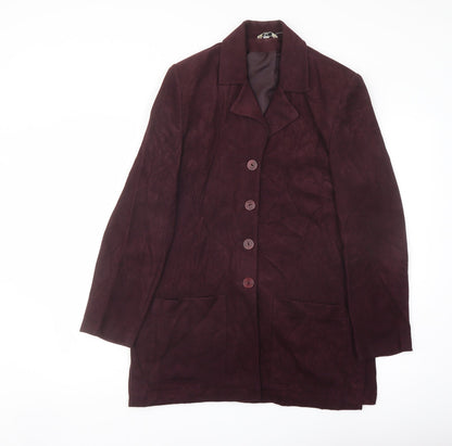 Klass Womens Purple Jacket Size 14 Button