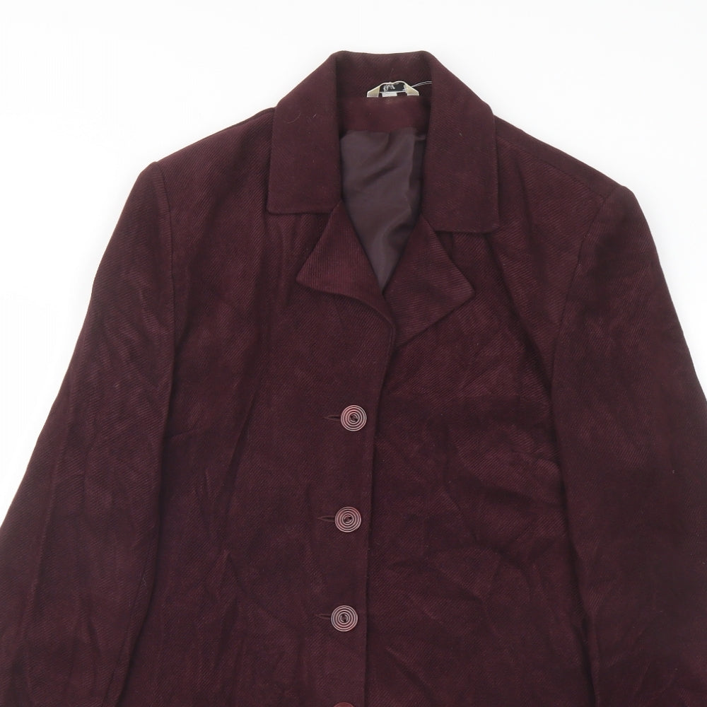 Klass Womens Purple Jacket Size 14 Button