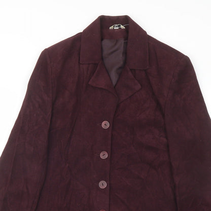 Klass Womens Purple Jacket Size 14 Button