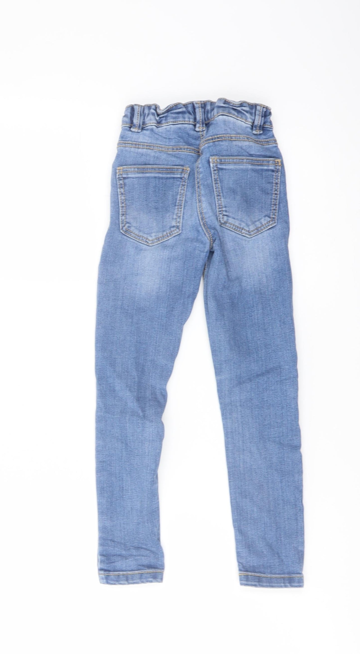 TU Girls Blue Cotton Skinny Jeans Size 6 Years Regular Button