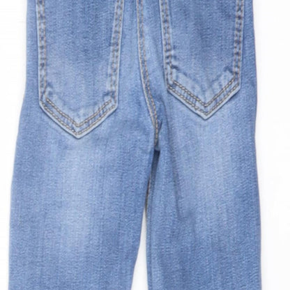 TU Girls Blue Cotton Skinny Jeans Size 6 Years Regular Button