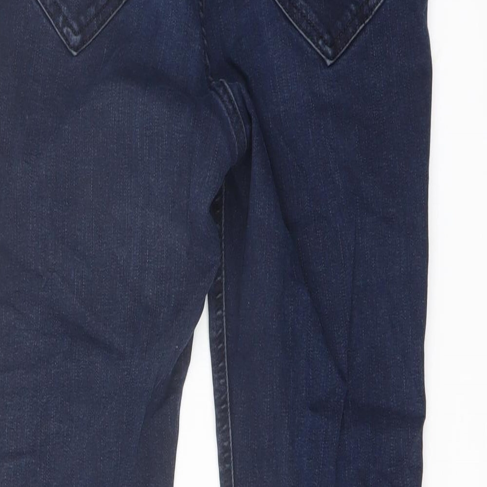 Autograph Womens Blue Cotton Skinny Jeans Size 10 L25 in Regular Button