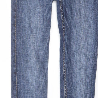 Abercrombie & Fitch Womens Blue Cotton Skinny Jeans Size 25 in L31 in Regular Button