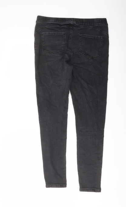 Denim & Co. Womens Grey Cotton Jegging Jeans Size 14 L27 in Regular