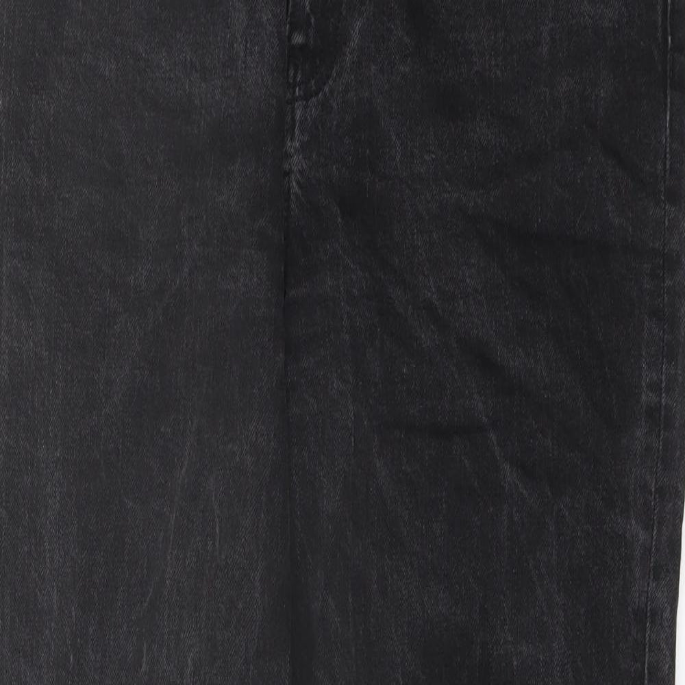 ASOS Mens Grey Cotton Straight Jeans Size 32 in L32 in Regular Button