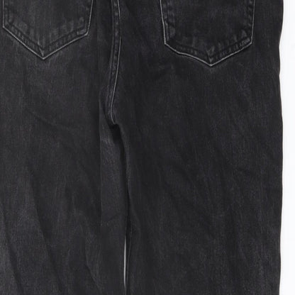 ASOS Mens Grey Cotton Straight Jeans Size 32 in L32 in Regular Button