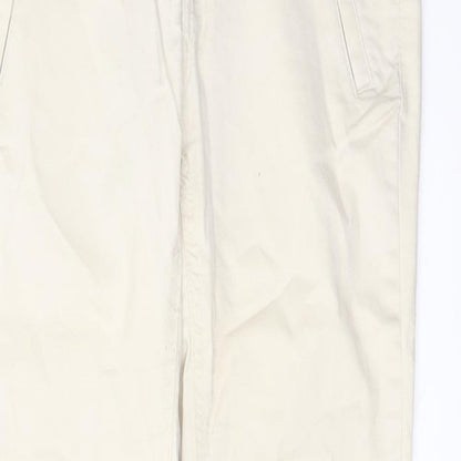 Zara Womens Beige Cotton Skinny Jeans Size 10 L28 in Regular Button