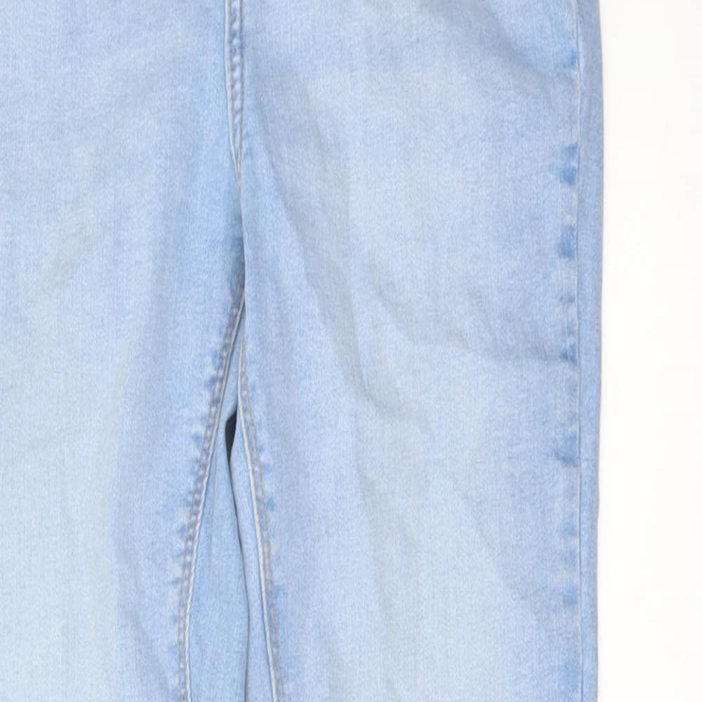 Denim & Co. Womens Blue Cotton Skinny Jeans Size 6 L28 in Regular Button