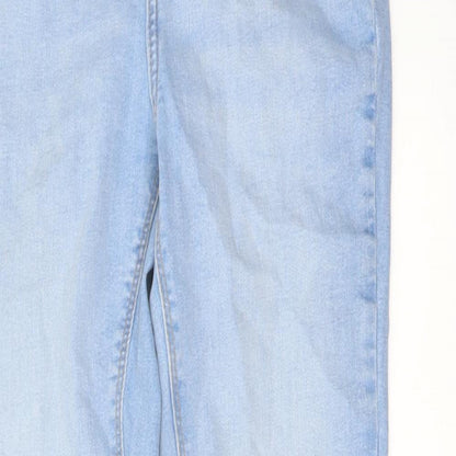Denim & Co. Womens Blue Cotton Skinny Jeans Size 6 L28 in Regular Button