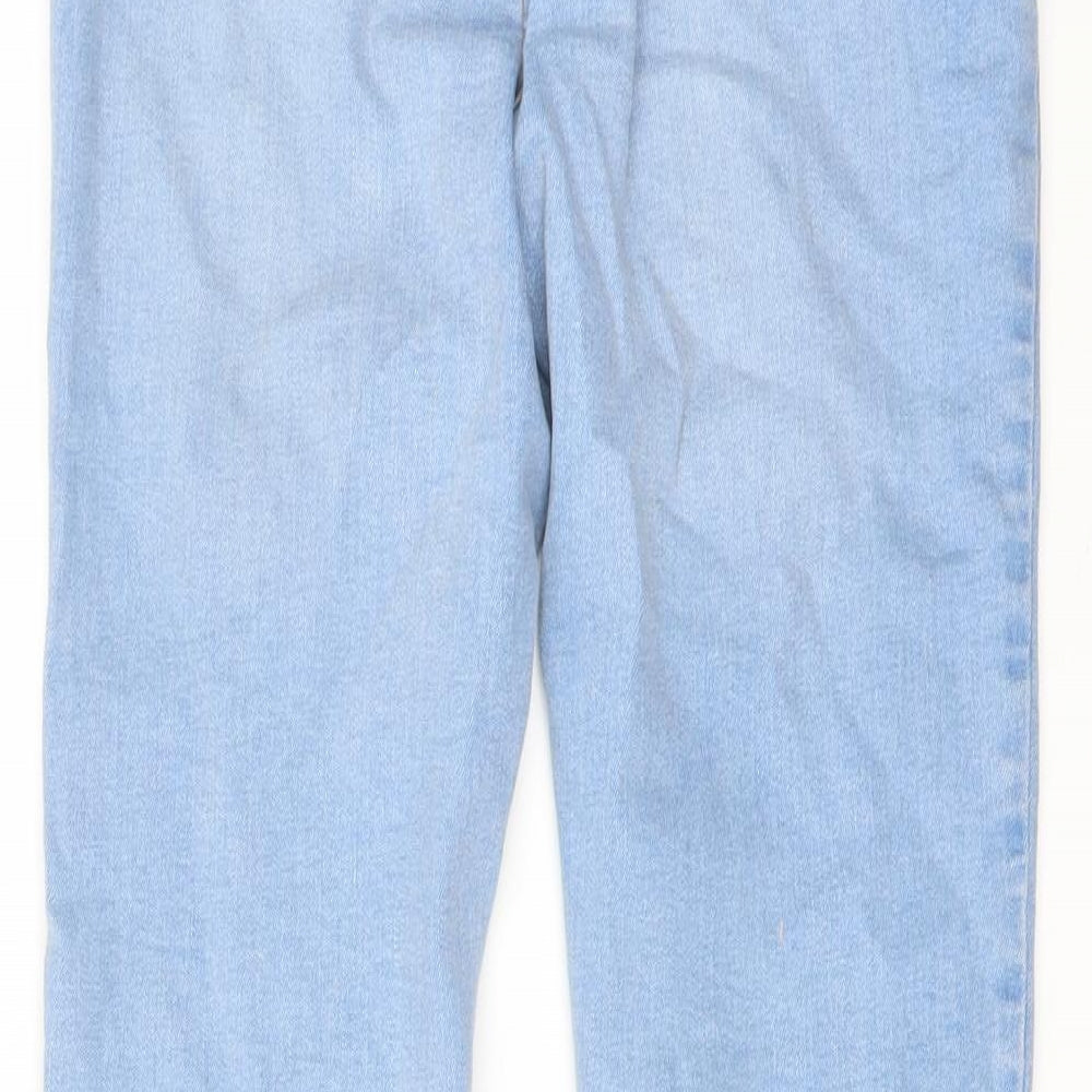 Denim & Co. Womens Blue Cotton Skinny Jeans Size 6 L28 in Regular Button