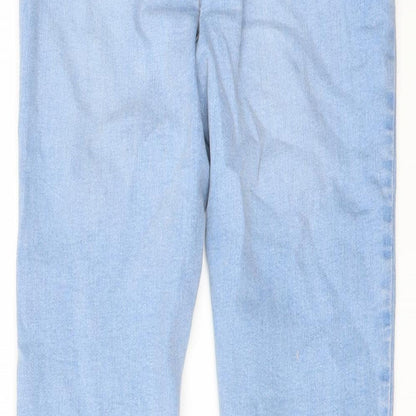 Denim & Co. Womens Blue Cotton Skinny Jeans Size 6 L28 in Regular Button