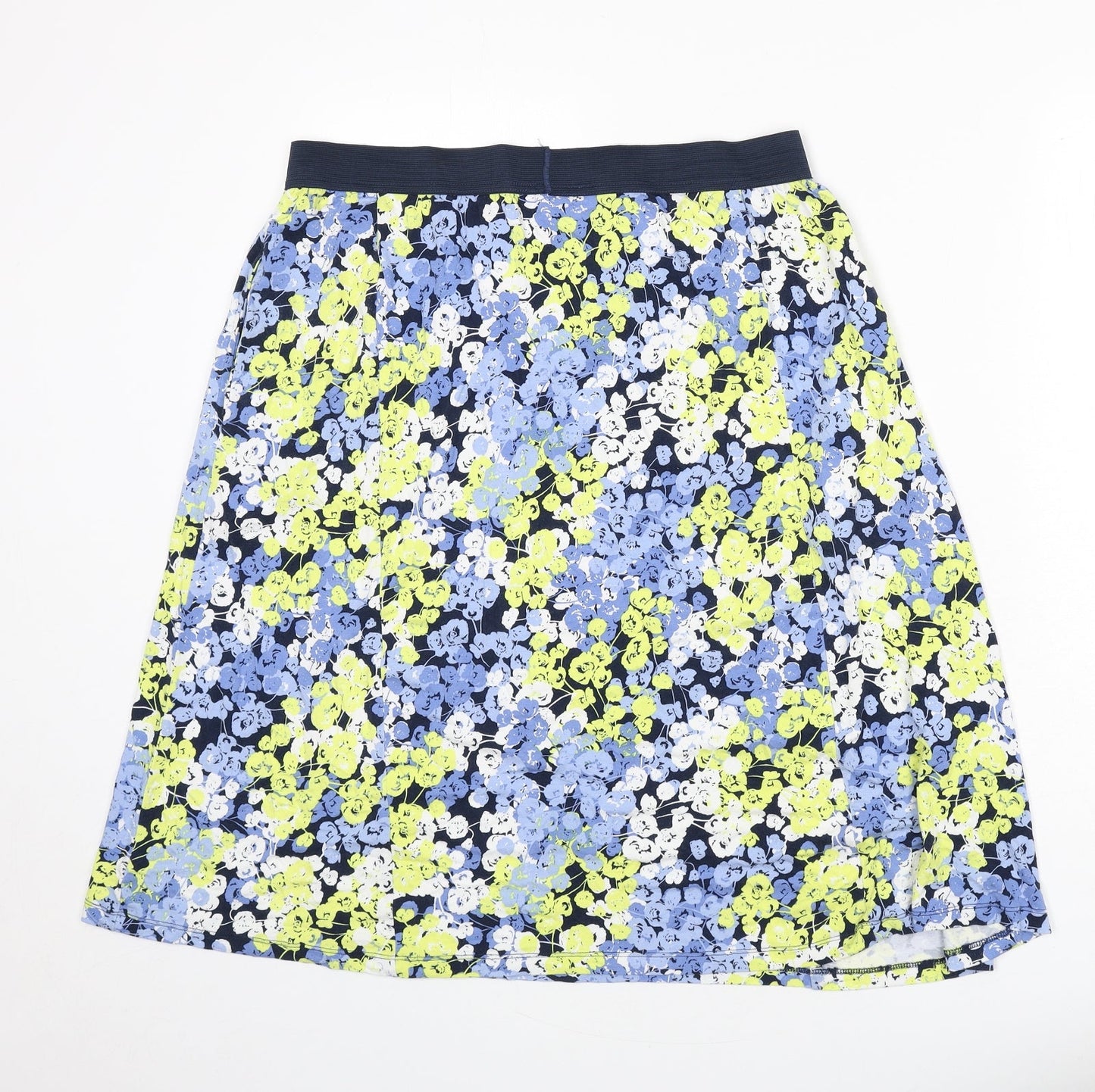 Cotton Traders Womens Multicoloured Floral Viscose Flare Skirt Size 14 - Size 14-16