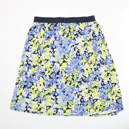 Cotton Traders Womens Multicoloured Floral Viscose Flare Skirt Size 14 - Size 14-16