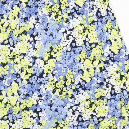 Cotton Traders Womens Multicoloured Floral Viscose Flare Skirt Size 14 - Size 14-16