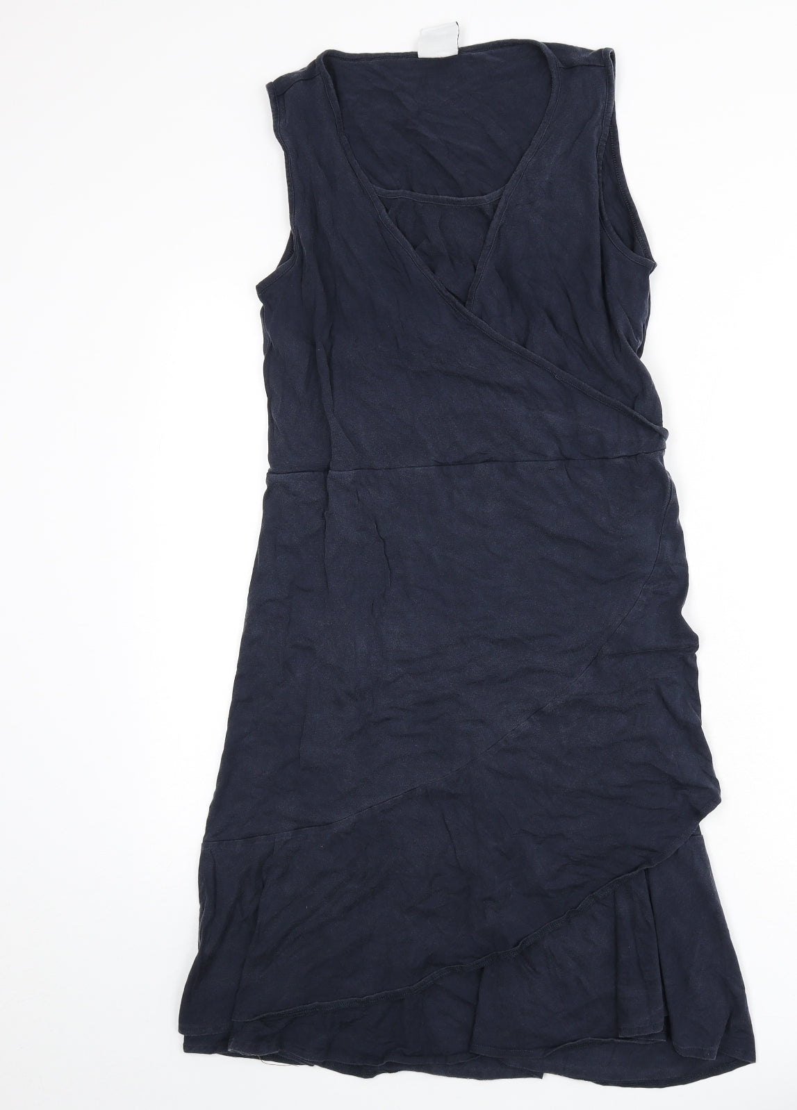 Mama-licious Womens Blue Lyocell A-Line Size L Scoop Neck Pullover