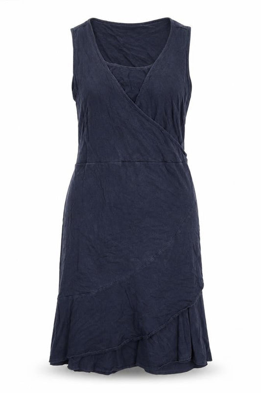 Mama-licious Womens Blue Lyocell A-Line Size L Scoop Neck Pullover