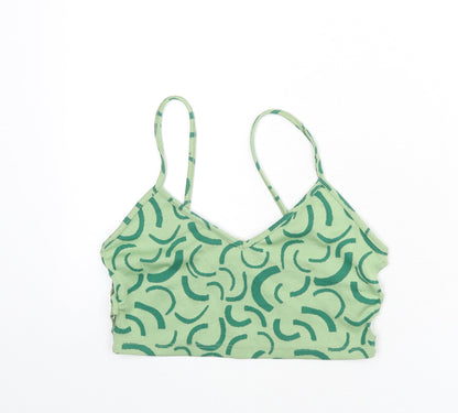 Womens UK Size M Bershka Green Camisole Tank