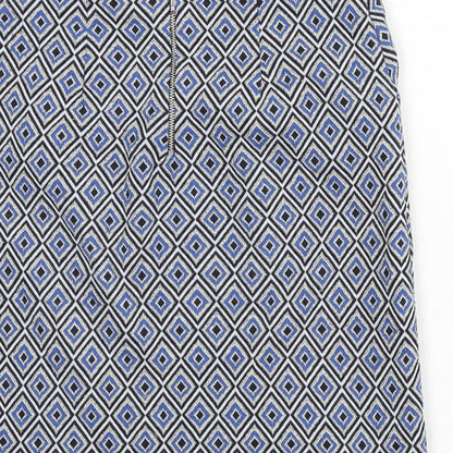 NEXT Womens Multicoloured Geometric Polyester A-Line Skirt Size 6 Zip