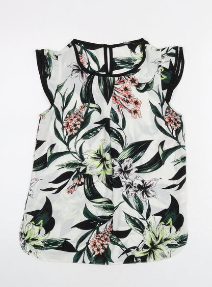 Womens UK Size 6 Dorothy Perkins Multicoloured Basic Blouse
