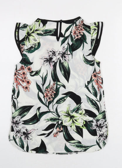 Womens UK Size 6 Dorothy Perkins Multicoloured Basic Blouse