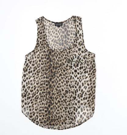 Womens UK Size 8 Topshop Multicoloured Basic Tank